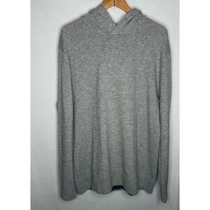 ASHER Golf Sero Cashmere Hoodie Gray Wool Cashmere Sweater XL Luxury Minimalist